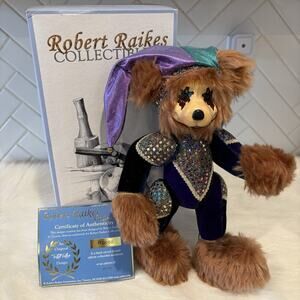 Robert Raikes Rocco Signed Bear Limited Edition 297/750 Wood Face w/ COA & Box